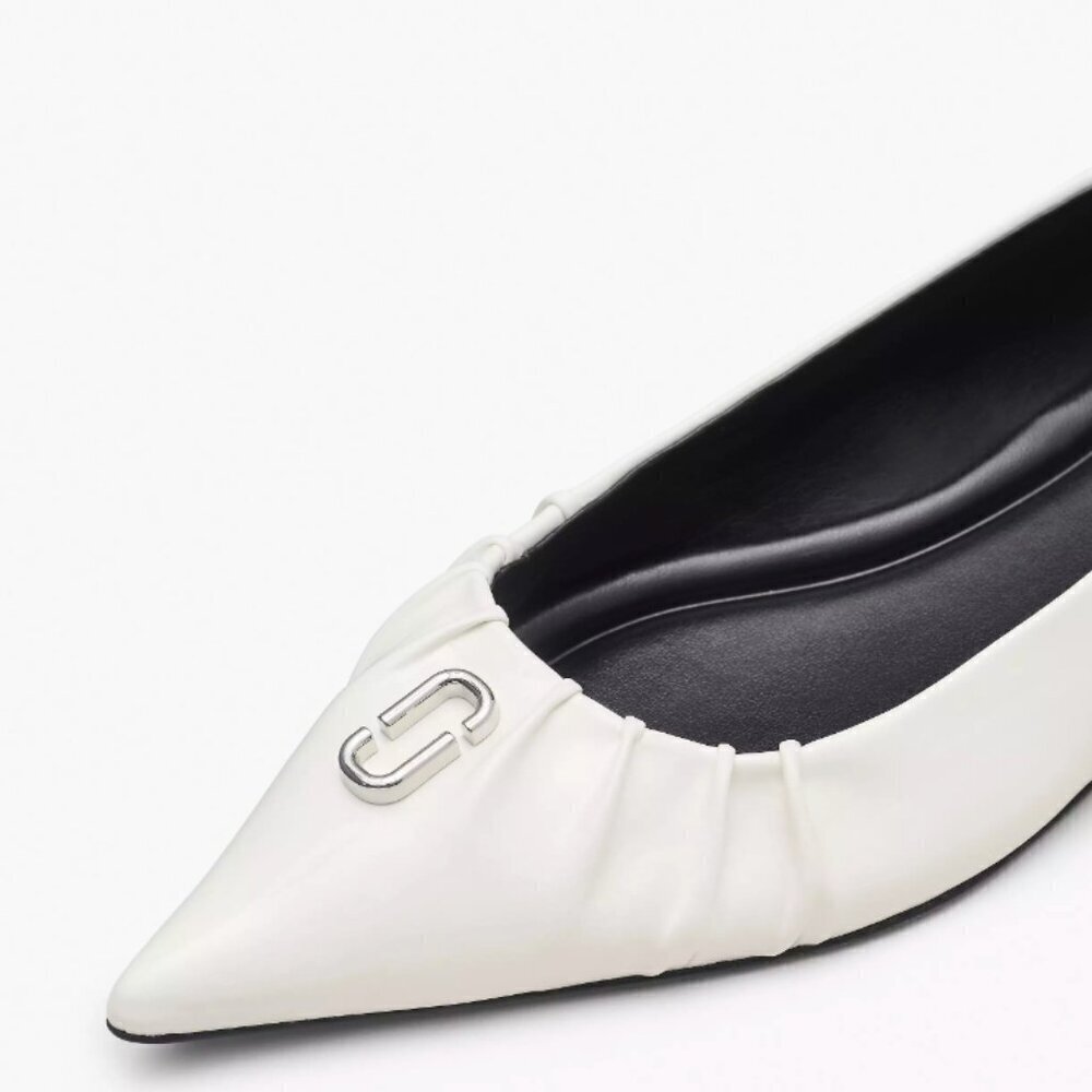 NIB! NEW! Marc Jacobs The Ali Ballerina Flat -Women White